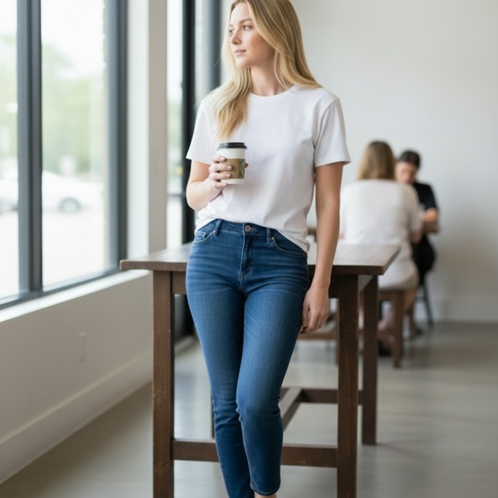 Falls Creek Women's Skinny Jeans in Blue